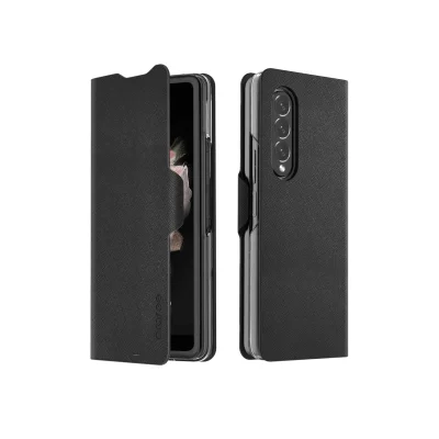Cover Samsung Z Fold 3 Bonnet Diary Flip Case Araree - Black