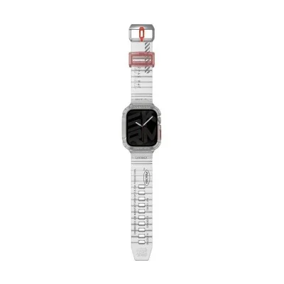 SkinArma Saido 2-In-1 Apple Watch Strap + Case 45/44 mm - Clear