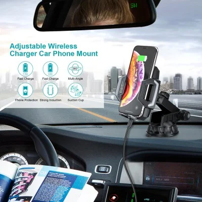 Choetech 15W Wireless Car Mount - Black