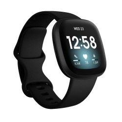 Devia Deluxe Series Sport Silicone Watch Band for Fitbit Versa 3 - Black