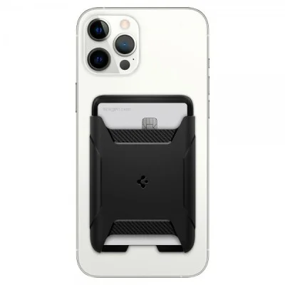 Spigen Rugged Armor Magnetic Card Wallet (Black)