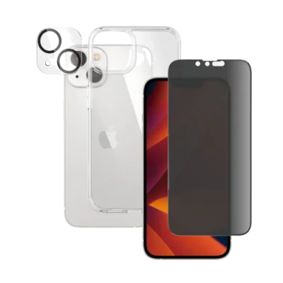PanzerGlass iPhone 14 6.1" Bundle Privacy (Screen Protector + Camera Lense+ HardCase)