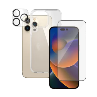 PanzerGlass iPhone 14 6.7" Pro Max Bundle Clear (Screen Protector + Camera Lense+ HardCase)