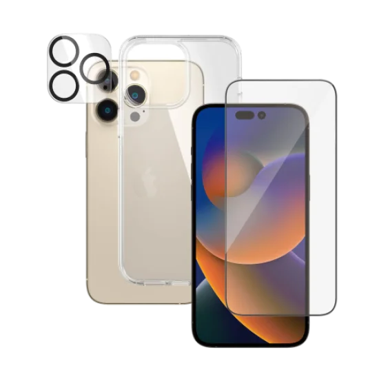 PanzerGlass iPhone 14 6.7" Pro Max Bundle Clear (Screen Protector + Camera Lense+ HardCase)