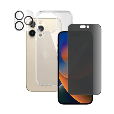 PanzerGlass iPhone 14 6.7" Pro Max Bundle Privacy (Screen Protector + Camera Lense+ HardCase)
