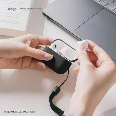 Elago AirPods Pro 1&2 Silicone Hang Case - Black