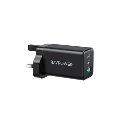 RAVPower PD 65 Watts 3-Port Wall Charger Black