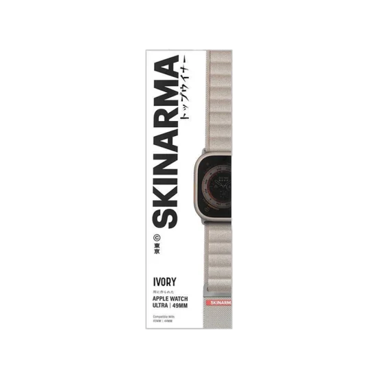 SkinArma Kobu Nylon Strap for Apple Watch Ultra 49mm - Ivory