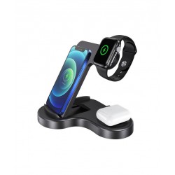 Powerology 3 in 1 Power Stand Pro Wireless Charger - Black