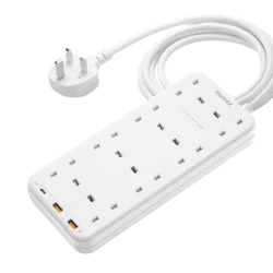 Momax 8-outlet 20W Power Strip - White
