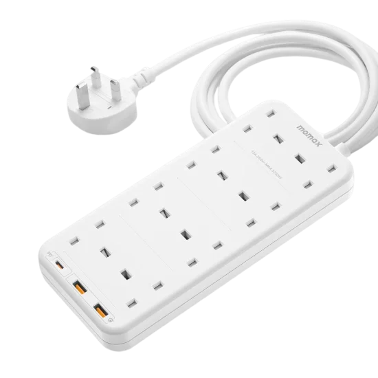 Momax 8-outlet 20W Power Strip - White