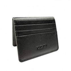KAVY Leather Slim Wallet (Black)