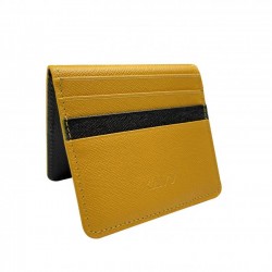 KAVY Leather Slim Wallet (Yellow)