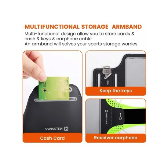Swissten Armband Case 7.0" - Black