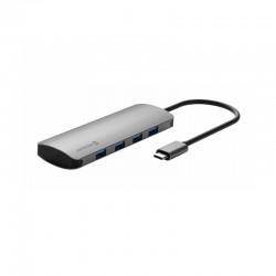 Swissten 4 In 1 USB-C Hub - Grey