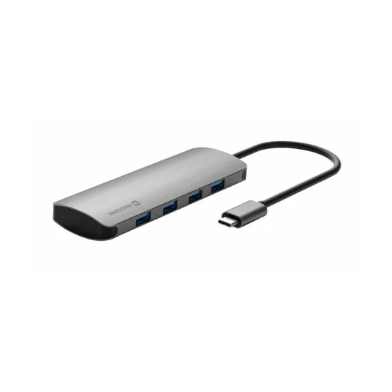 Adapter 4 In 1 Usb-C Hub Swissten - Grey