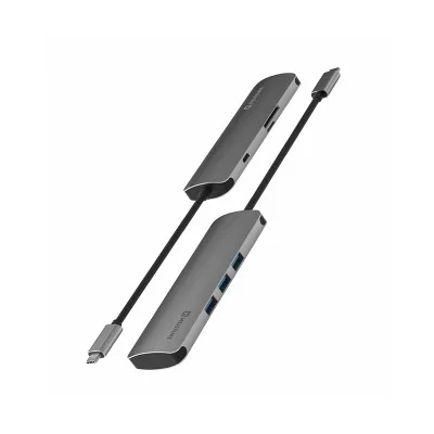 Adapter 7 In 1 Usb-C Hub Swissten - Grey