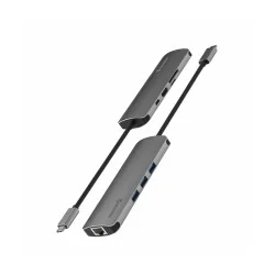Adapter 8 In 1 Usb-C Hub Swissten - Grey