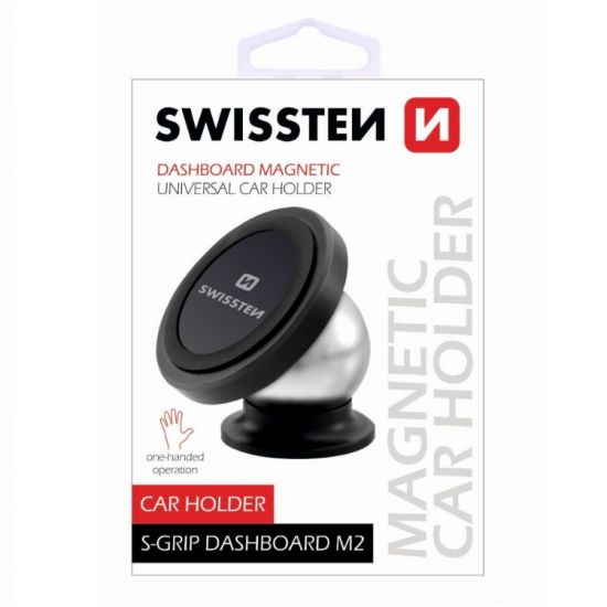 Swissten Dashboard Magnetic Universal Car Holder-Black