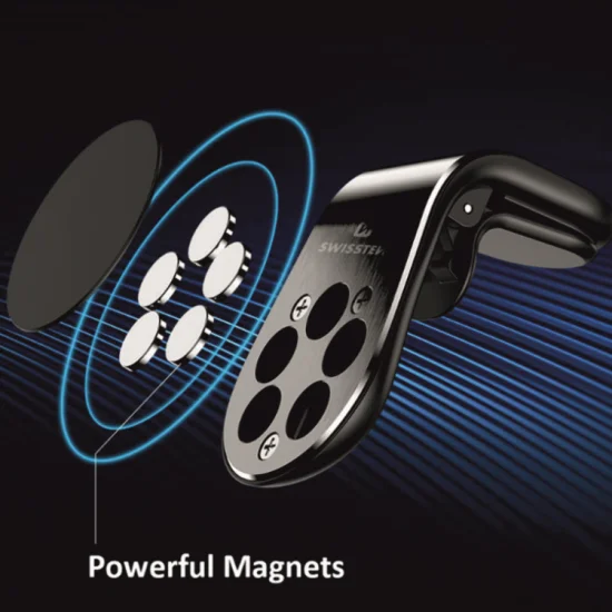 Swissten Air Vent Magnetic Universal Car Holder S-Grip Easy Mount-Black