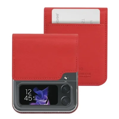 Cover Samsung Flip4 Mustang Diary Tangerine Red Card Slot Case Araree - Red