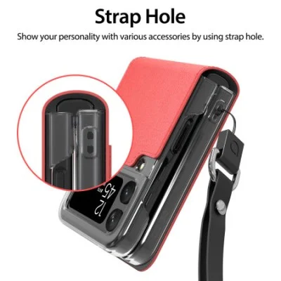 Cover Samsung Flip4 Mustang Diary Tangerine Red Card Slot Case Araree - Red