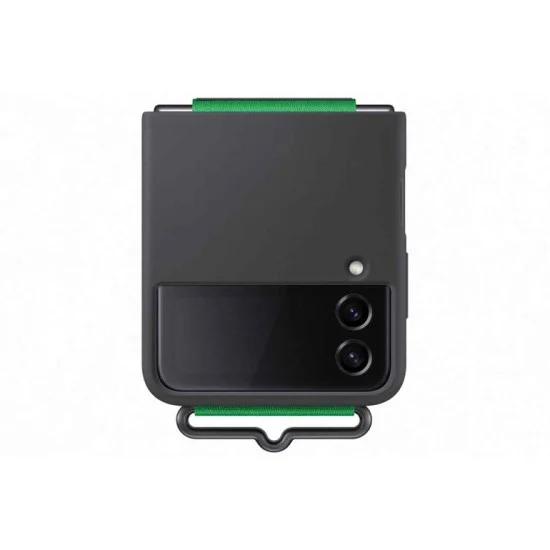 Cover Samsung Flip 4 Silicone With Strap - Black