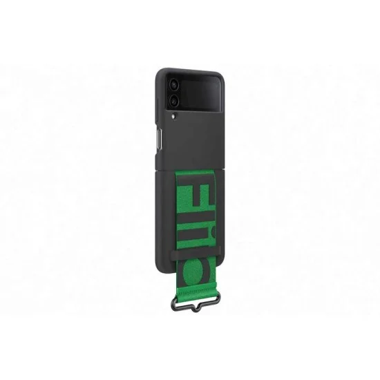 Cover Samsung Flip 4 Silicone With Strap - Black