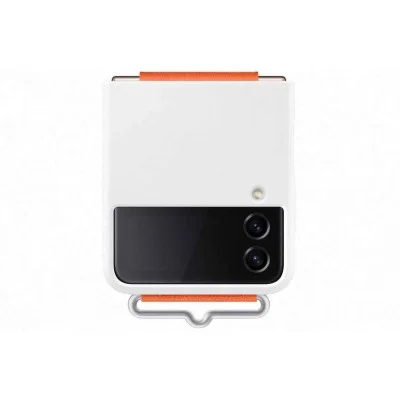 Cover Samsung Flip 4 Silicone With Strap - White