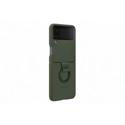 Cover Samsung Z Flip 4 SILICONE Case WITH RING - KHAKI