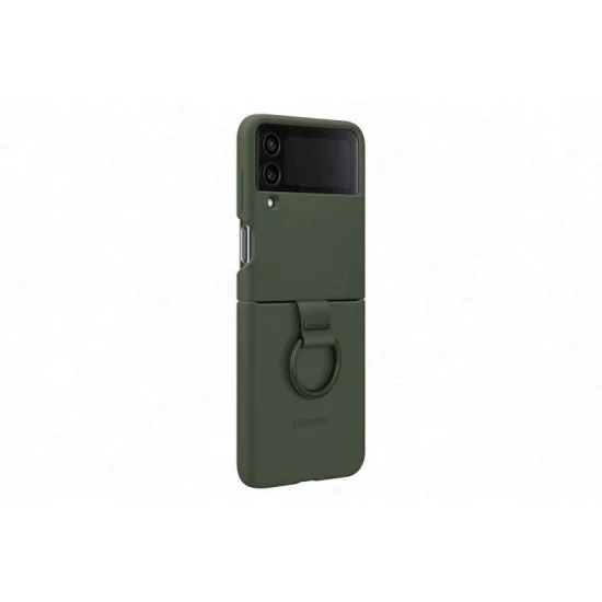 Cover Samsung Z Flip 4 SILICONE Case WITH RING - KHAKI