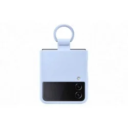 Cover Samsung Z Flip 4 SILICONE Case WITH RING - Arctic Blue