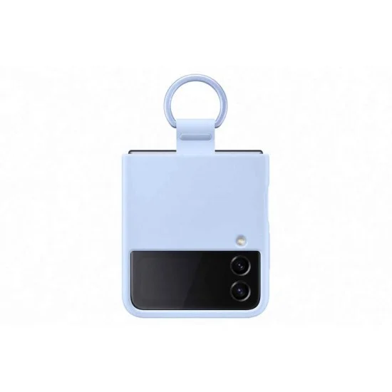 Cover Samsung Z Flip 4 SILICONE Case WITH RING - Arctic Blue