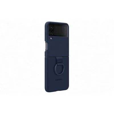 Cover Samsung Z Flip 4 SILICONE Case WITH RING - Navy