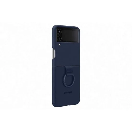 Cover Samsung Z Flip 4 SILICONE Case WITH RING - Navy