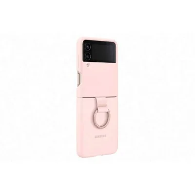 Cover Samsung Z Flip 4 SILICONE Case WITH RING - Pink