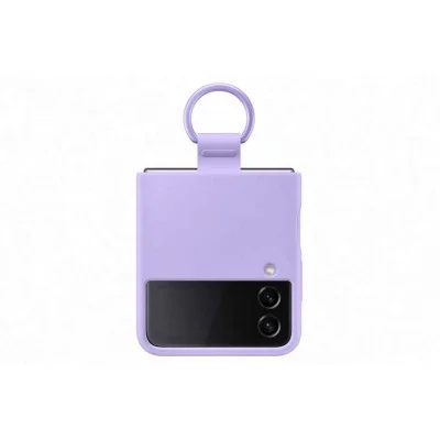 Cover Samsung Z Flip 4 SILICONE Case WITH RING - Lavender