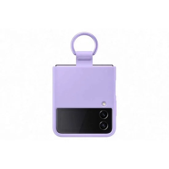 Cover Samsung Z Flip 4 SILICONE Case WITH RING - Lavender