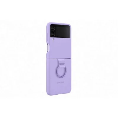 Cover Samsung Z Flip 4 SILICONE Case WITH RING - Lavender