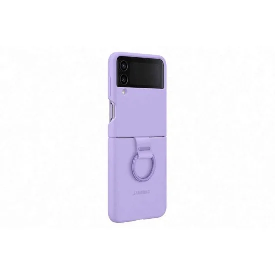 Cover Samsung Z Flip 4 SILICONE Case WITH RING - Lavender
