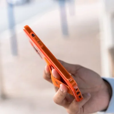 Cover Iphone 13 Boost Case With Kickstand Grip2U - Orange)
