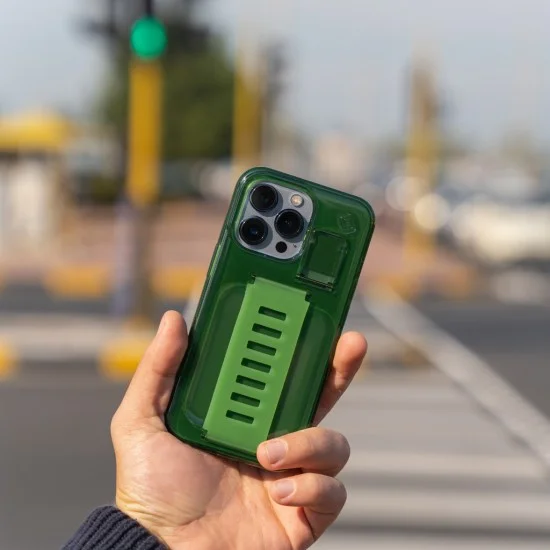 Cover Iphone 13 Pro Max Boost Case With Kickstand Grip2U (Olive)