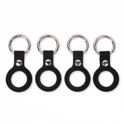 Grip2u Silicone Case with key ring for AirTag 4 Pack (Black)