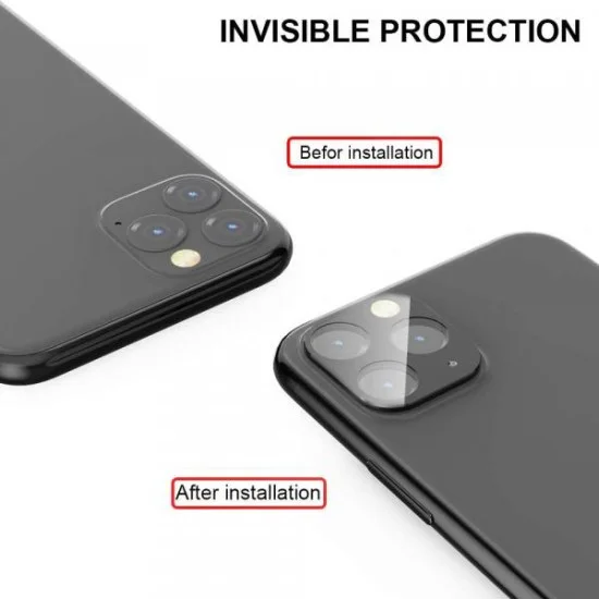 Grip2u Camera Lens Screen Protector for iPhone 11 Pro/11 Pro Max (Black)
