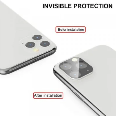 Grip2u Camera Lens Screen Protector for iPhone 11 Pro/11 Pro Max (Silver)