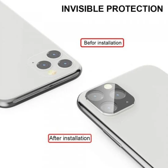 Grip2u Camera Lens Screen Protector for iPhone 11 Pro/11 Pro Max (Silver)