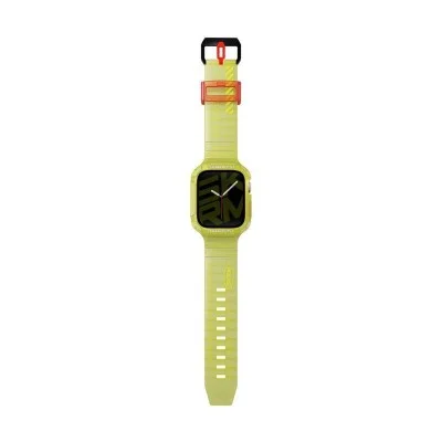 SkinArma Saido 2-In-1 Apple Watch Strap + Case 45/44 mm- Neon Yellow