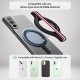 Sinjimoru M-Mini Grip Magnetic Wool-Band Phone Grip Holder for Apple MagSafe Case-Navy / Blue