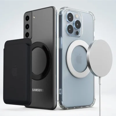 Sinjimoru M-Ring Plate Magnetic Plate for MagSafe Stickers, Slim Magnetic Plate for MagSafe Charger & MagSafe Accessories
