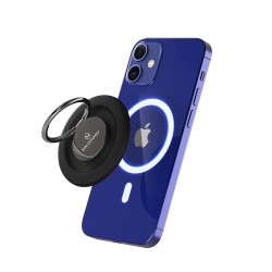 Sinjimoru M-Ringo Magnetic Phone Ring Holder for Apple MagSafe Case - Metallic Black
